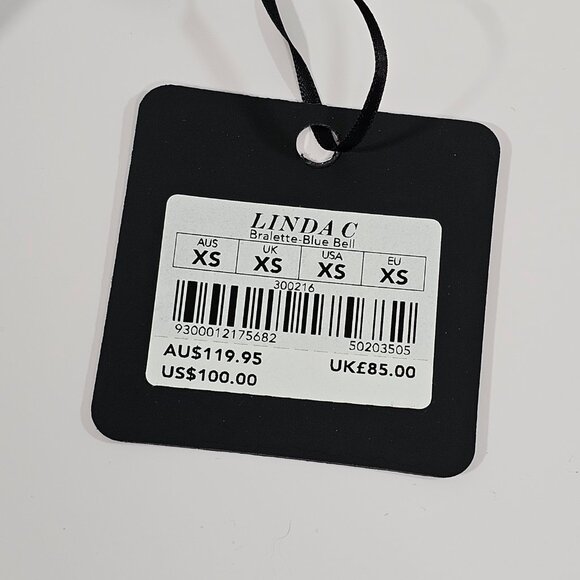 Honey Birdette Linda C Light Blue Strappy Bralette Lingerie Size XS - Picture 3 of 6